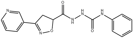 N-PHENYL-2-([3-(3-PYRIDINYL)-4,5-DIHYDRO-5-ISOXAZOLYL]CARBONYL)-1-HYDRAZINECARBOXAMIDE Struktur