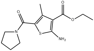 2-AMINO-4-METHYL-5-(PYRROLIDINE-1-CARBONYL)-THIOPHENE-3-CARBOXYLIC ACID ETHYL ESTER Struktur