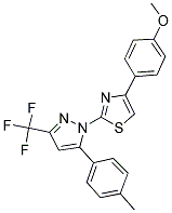 4-(4-METHOXYPHENYL)-2-[5-(4-METHYLPHENYL)-3-(TRIFLUOROMETHYL)-1H-PYRAZOL-1-YL]-1,3-THIAZOLE Struktur