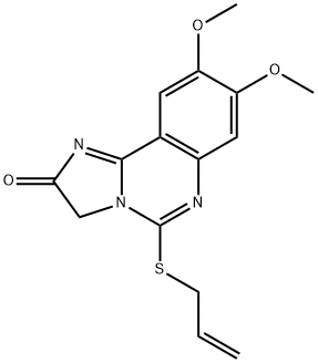 5-(ALLYLSULFANYL)-8,9-DIMETHOXYIMIDAZO[1,2-C]QUINAZOLIN-2(3H)-ONE Struktur