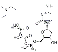 DEOXYCYTIDINE 5'-[ALPHA-35S]-THIOTRIPHOSPHATE, TRIETHYLAMMONIUM SALT Struktur