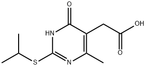 (4-HYDROXY-2-ISOPROPYLSULFANYL-6-METHYL-PYRIMIDIN-5-YL)-ACETIC ACID Struktur