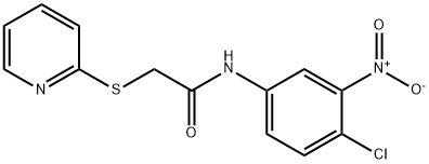 N-(4-CHLORO-3-NITROPHENYL)-2-(2-PYRIDINYLSULFANYL)ACETAMIDE Struktur