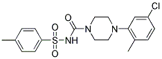 (4-(5-CHLORO-2-METHYLPHENYL)PIPERAZINYL)-N-((4-METHYLPHENYL)SULFONYL)FORMAMIDE Struktur