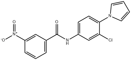 N-[3-CHLORO-4-(1H-PYRROL-1-YL)PHENYL]-3-NITROBENZENECARBOXAMIDE Struktur