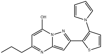 5-PROPYL-2-[3-(1H-PYRROL-1-YL)-2-THIENYL]PYRAZOLO[1,5-A]PYRIMIDIN-7-OL Struktur