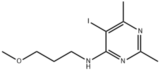 5-IODO-N-(3-METHOXYPROPYL)-2,6-DIMETHYL-4-PYRIMIDINAMINE Struktur