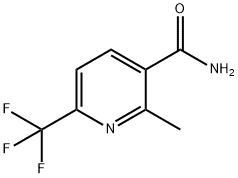 2-METHYL-6-(TRIFLUOROMETHYL)NICOTINAMIDE Struktur