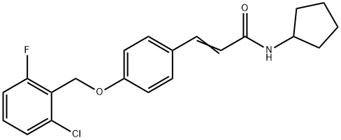 (E)-3-(4-[(2-CHLORO-6-FLUOROBENZYL)OXY]PHENYL)-N-CYCLOPENTYL-2-PROPENAMIDE Struktur