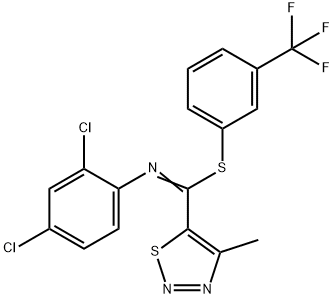 3-(TRIFLUOROMETHYL)PHENYL N-(2,4-DICHLOROPHENYL)-4-METHYL-1,2,3-THIADIAZOLE-5-CARBIMIDOTHIOATE Struktur