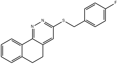 3-[(4-FLUOROBENZYL)SULFANYL]-5,6-DIHYDROBENZO[H]CINNOLINE Struktur