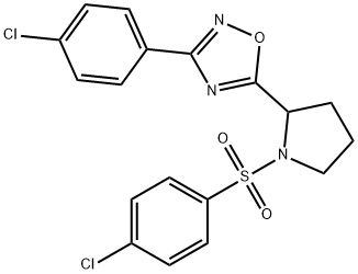 3-(4-CHLOROPHENYL)-5-(1-[(4-CHLOROPHENYL)SULFONYL]-2-PYRROLIDINYL)-1,2,4-OXADIAZOLE Struktur