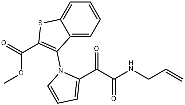 METHYL 3-(2-[2-(ALLYLAMINO)-2-OXOACETYL]-1H-PYRROL-1-YL)-1-BENZOTHIOPHENE-2-CARBOXYLATE Struktur