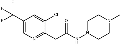 2-[3-CHLORO-5-(TRIFLUOROMETHYL)-2-PYRIDINYL]-N-(4-METHYLPIPERAZINO)ACETAMIDE Struktur