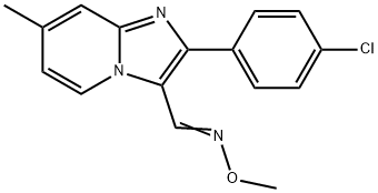 2-(4-CHLOROPHENYL)-7-METHYLIMIDAZO[1,2-A]PYRIDINE-3-CARBALDEHYDE O-METHYLOXIME Struktur