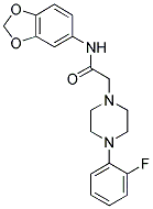 N-BENZO[D]1,3-DIOXOLEN-5-YL-2-(4-(2-FLUOROPHENYL)PIPERAZINYL)ETHANAMIDE Struktur