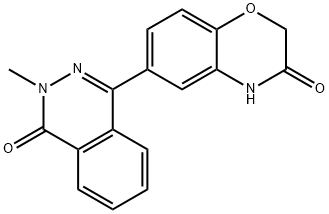 6-(3-METHYL-4-OXO-3,4-DIHYDRO-1-PHTHALAZINYL)-2H-1,4-BENZOXAZIN-3(4H)-ONE Struktur