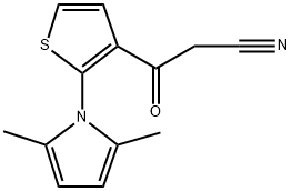 3-[2-(2,5-DIMETHYL-1H-PYRROL-1-YL)-3-THIENYL]-3-OXOPROPANENITRILE Struktur