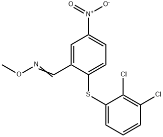 2-[(2,3-DICHLOROPHENYL)SULFANYL]-5-NITROBENZENECARBALDEHYDE O-METHYLOXIME Struktur