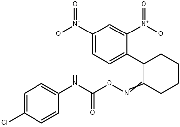 1-[2-(([(4-CHLOROANILINO)CARBONYL]OXY)IMINO)CYCLOHEXYL]-2,4-DINITROBENZENE Struktur