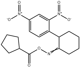 1-(2-([(CYCLOPENTYLCARBONYL)OXY]IMINO)CYCLOHEXYL)-2,4-DINITROBENZENE Struktur