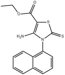 ETHYL 4-AMINO-3-(1-NAPHTHYL)-2-THIOXO-2,3-DIHYDRO-1,3-THIAZOLE-5-CARBOXYLATE Struktur