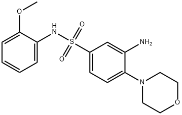 3-AMINO-N-(2-METHOXY-PHENYL)-4-MORPHOLIN-4-YL-BENZENESULFONAMIDE Struktur