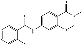 METHYL 2-METHOXY-4-[(2-METHYLBENZOYL)AMINO]BENZENECARBOXYLATE Struktur