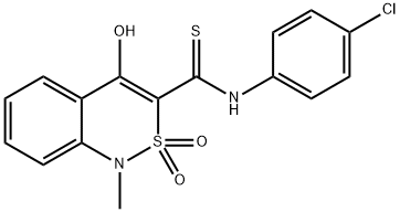 N-(4-CHLOROPHENYL)-4-HYDROXY-1-METHYL-2,2-DIOXO-1,2-DIHYDRO-2LAMBDA6,1-BENZOTHIAZINE-3-CARBOTHIOAMIDE Struktur