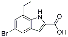 5-BROMO-7-ETHYL-1H-INDOLE-2-CARBOXYLIC ACID Struktur