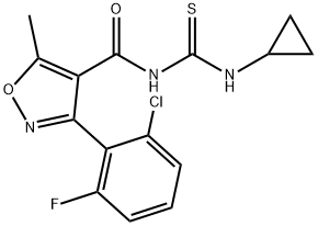 (3-(6-CHLORO-2-FLUOROPHENYL)-5-METHYLISOXAZOL-4-YL)-N-((CYCLOPROPYLAMINO)THIOXOMETHYL)FORMAMIDE Struktur