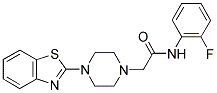 2-[4-(1,3-BENZOTHIAZOL-2-YL)PIPERAZIN-1-YL]-N-(2-FLUOROPHENYL)ACETAMIDE Struktur