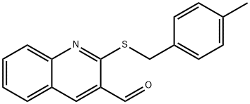 2-[(4-METHYLBENZYL)SULFANYL]-3-QUINOLINECARBALDEHYDE Struktur