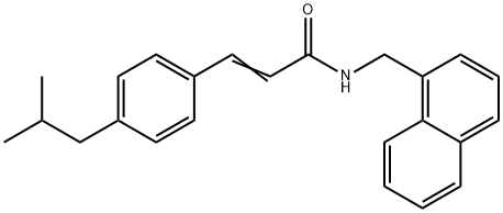 3-(4-ISOBUTYLPHENYL)-N-(1-NAPHTHYLMETHYL)ACRYLAMIDE Struktur