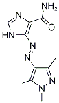 5-[(E)-(1,3,5-TRIMETHYL-1H-PYRAZOL-4-YL)DIAZENYL]-1H-IMIDAZOLE-4-CARBOXAMIDE Struktur