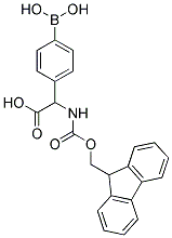 [4-(DIHYDROXYBORYL)PHENYL]([(9H-FLUOREN-9-YLMETHOXY)CARBONYL]AMINO)ACETIC ACID Struktur