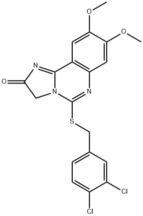 5-[(3,4-DICHLOROBENZYL)SULFANYL]-8,9-DIMETHOXYIMIDAZO[1,2-C]QUINAZOLIN-2(3H)-ONE Struktur