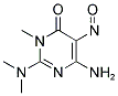 6-AMINO-2-(DIMETHYLAMINO)-3-METHYL-5-NITROSOPYRIMIDIN-4(3H)-ONE Struktur