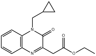 ETHYL 2-[4-(CYCLOPROPYLMETHYL)-3-OXO-3,4-DIHYDRO-2-QUINOXALINYL]ACETATE Struktur