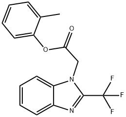 2-METHYLPHENYL 2-[2-(TRIFLUOROMETHYL)-1H-1,3-BENZIMIDAZOL-1-YL]ACETATE Struktur