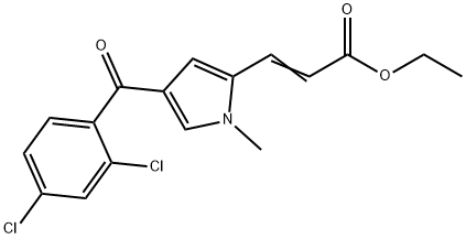 ETHYL 3-[4-(2,4-DICHLOROBENZOYL)-1-METHYL-1H-PYRROL-2-YL]ACRYLATE Struktur