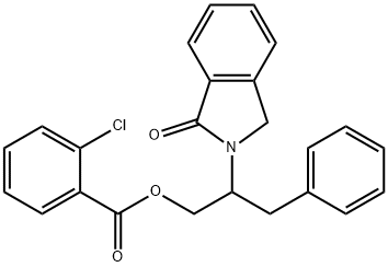 2-(1-OXO-1,3-DIHYDRO-2H-ISOINDOL-2-YL)-3-PHENYLPROPYL 2-CHLOROBENZENECARBOXYLATE Struktur