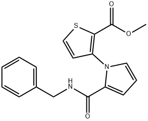 METHYL 3-(2-[(BENZYLAMINO)CARBONYL]-1H-PYRROL-1-YL)-2-THIOPHENECARBOXYLATE Struktur