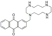 1-(9,10-ANTHRAQUINON-2-YL-METHYL)-1,4,8,11-TETRAAZACYCLOTETRADECANE Struktur