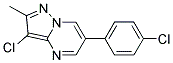 3-CHLORO-6-(4-CHLOROPHENYL)-2-METHYLPYRAZOLO[1,5-A]PYRIMIDINE Struktur