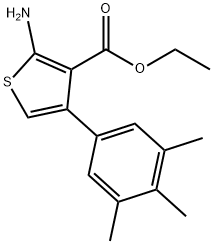 ETHYL 2-AMINO-4-(3,4,5-TRIMETHYLPHENYL)THIOPHENE-3-CARBOXYLATE Struktur