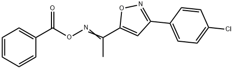 5-[(BENZOYLOXY)ETHANIMIDOYL]-3-(4-CHLOROPHENYL)ISOXAZOLE Struktur