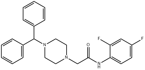 N-(2,4-DIFLUOROPHENYL)-2-(4-(DIPHENYLMETHYL)PIPERAZINYL)ETHANAMIDE Struktur