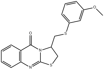 3-([(3-METHOXYPHENYL)SULFANYL]METHYL)-2,3-DIHYDRO-5H-[1,3]THIAZOLO[2,3-B]QUINAZOLIN-5-ONE Struktur