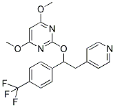 4,6-DIMETHOXY-2-[2-(PYRIDIN-4-YL)-1-(4-(TRIFLUOROMETHYL)PHENYL)ETHOXY]PYRIMIDINE Struktur